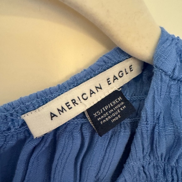 AE Cropped Smocked High-Neck Tank Top size XS - Picture 3 of 6